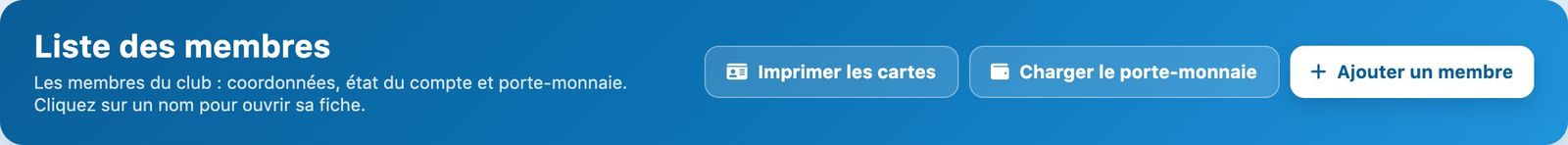Le bouton Ajouter un membre en tête de la liste des membres
