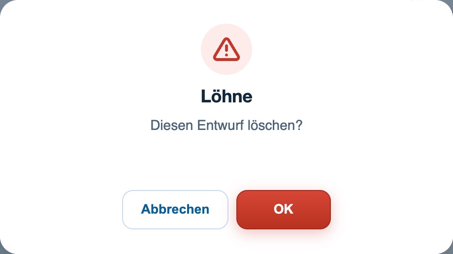 Bestätigung: Diesen Entwurf löschen?